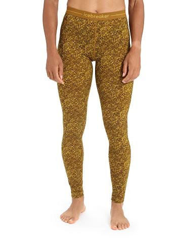 Icebreaker Merino 200 Oasis Leggings Lichen Női Base Layers Arany | HU 1841KORI